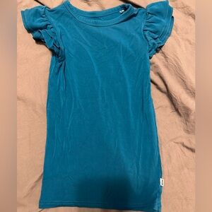 Little Sleepies turquoise flutter sleeve tee